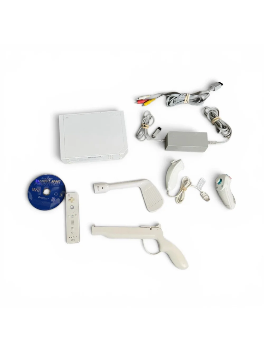 Nintendo Wii Console with AMF Bowling Pinbusters Game & Accessories Bundle Lot